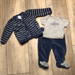 Carters 3 Piece Layette Set - Baby Boy - 3 mos.
